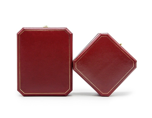 High-Grade Octagonal Diamonds Press Button Ring Box Hot Gold Pattern Necklace Bracelet Jewelry Packaging Box