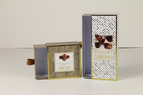 Chocolate Paper Board Package Slide Box With Drawer