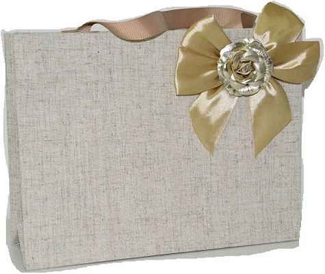 Custom Handmade with flower Print Laminated With Jute And With Your Own Logo And Handle
