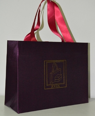 Customized Handmade Silk Screen Printing Over Satin Laminated Paperbag
